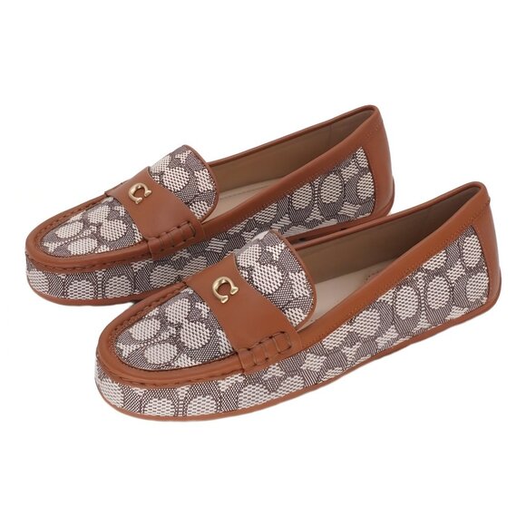 COACH Sculpted C Loafers Cocoa Burnished Amber EU 39.5 US 8.5M - Picture 2 of 6